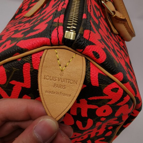 Louis Vuitton Limited Edition Speedy 30 Pink Graffiti Monogram Canvas Hand Bag - Picture 6 of 9